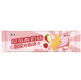 康师傅 甜酥夹心饼干 草莓酸奶味 80g | KSF Sandwich Biscate Strawberry Yogurt Flavor 80g