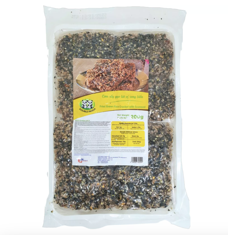 DOUBLE PANDA 糙米果 海苔味 200g | DOUBLE PANDA Brown Rice Crackers Seaweed Flavor 200g