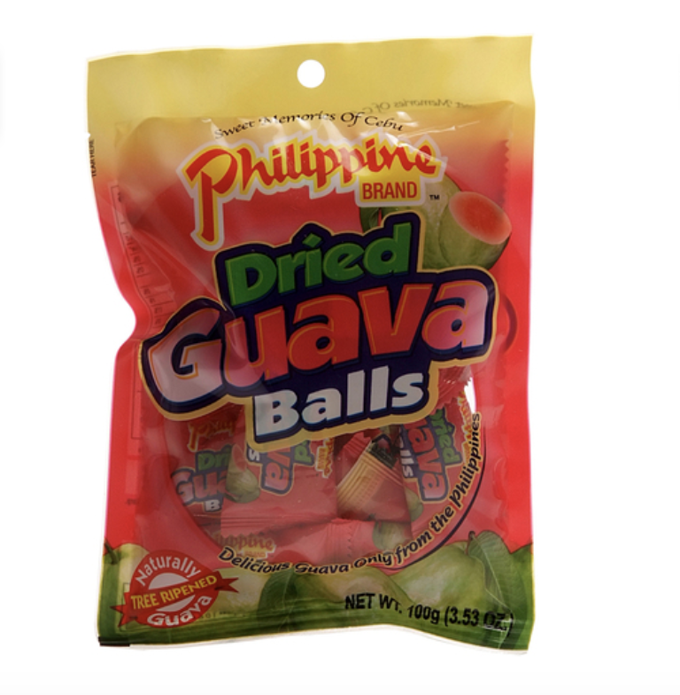 菲律宾品牌 番石榴干果球 100g | PHILIPPINE BRAND Dried Guava Fruit Ball 100g
