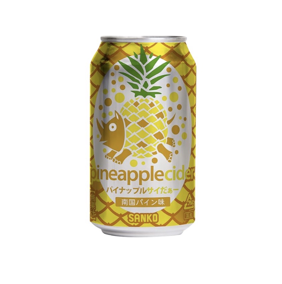 SANKO Soda Pineapple Flavor Can 350ml | SANKO 苏打汽水 菠萝味 350ml