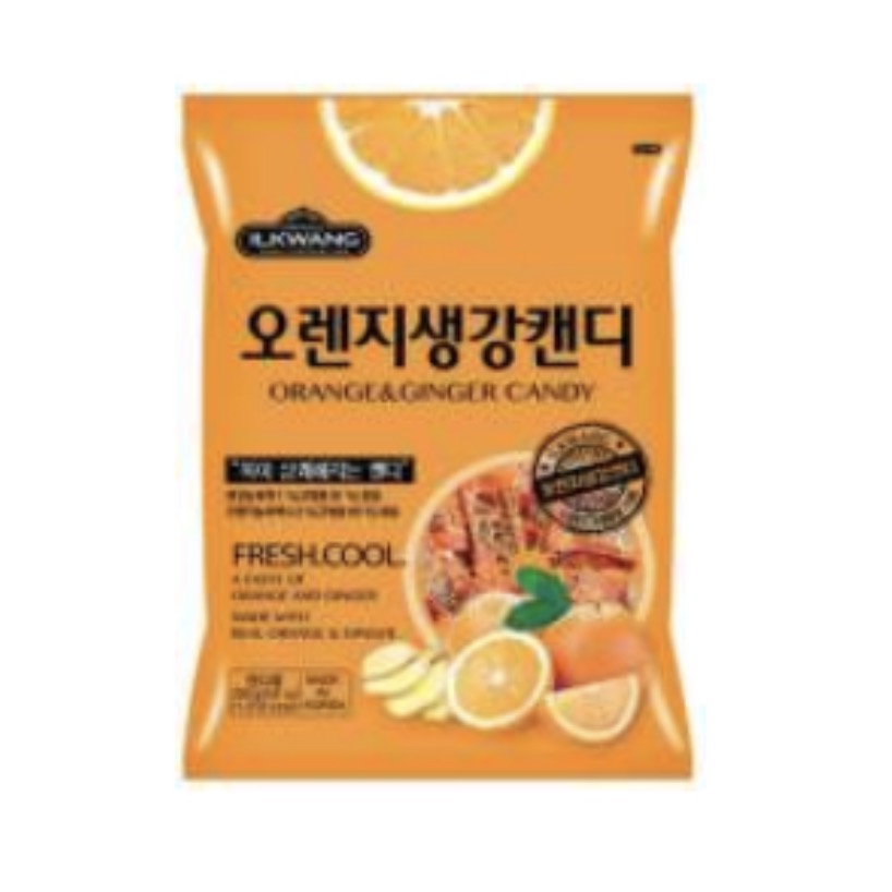 ILKWANG Ginger Candy Orange Flavor 250g | ILKWANG 姜糖 桔子味 250g