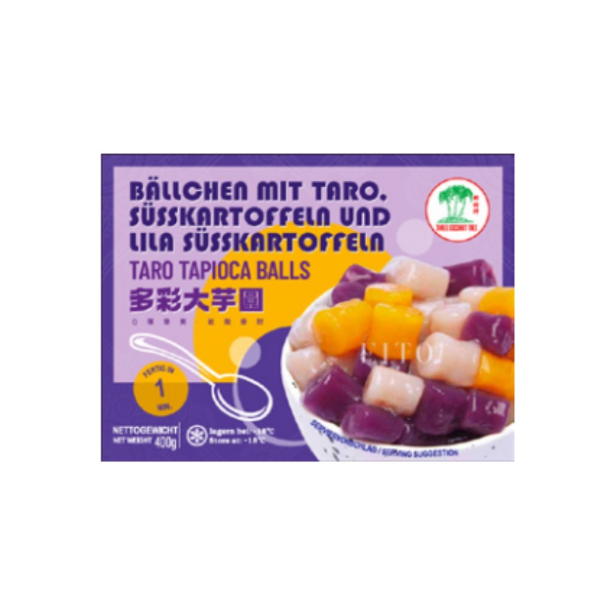 TCT Frozen Taro Tapioca Ball Small Mixed 400g | TCT 多彩小芋圆 400g