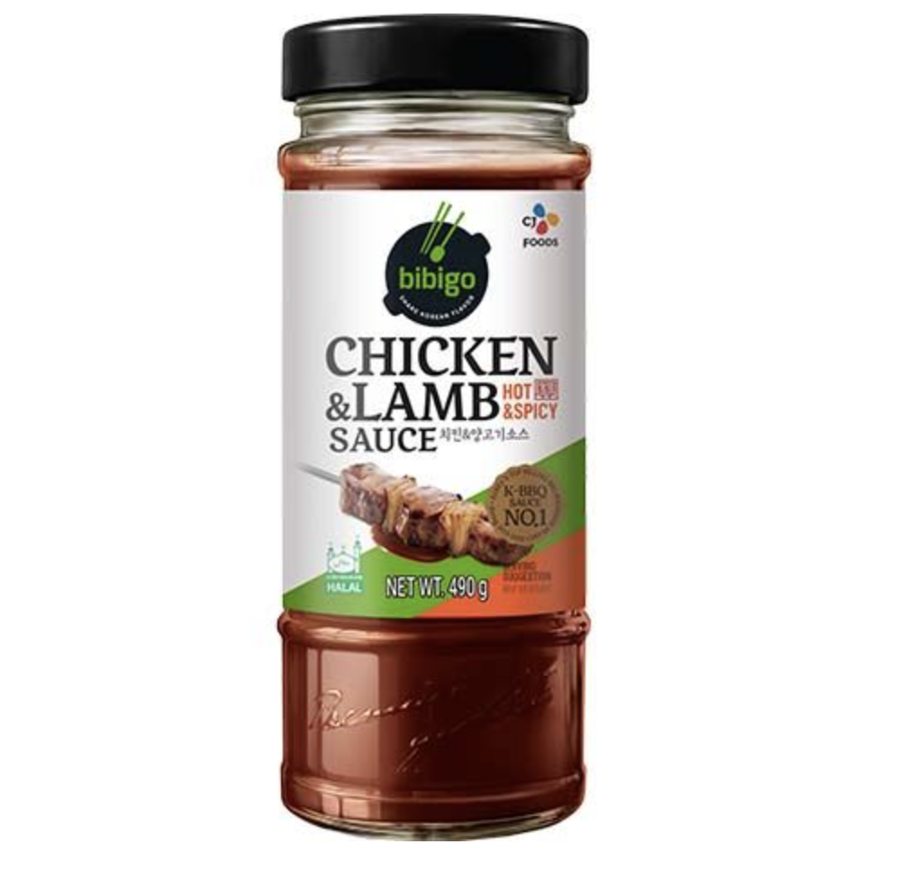 BIBIGO 韩式烤鸡肉羊肉酱 香辣味 490g | BIBIGO Korean Chicken & Lamb Sauce Hot Spicy Flavor 490g
