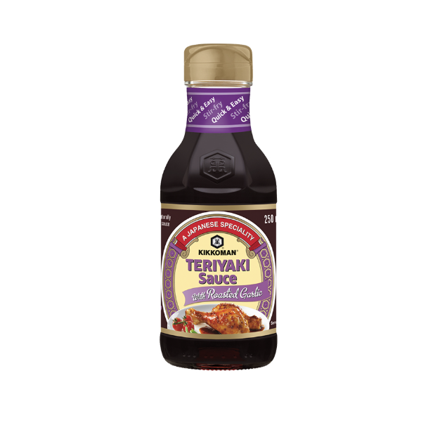 KIKKOMAN Teriyaki Roasted Garlic Sauce 250ml | 萬字牌 照烧蒜香烧烤酱 250ml