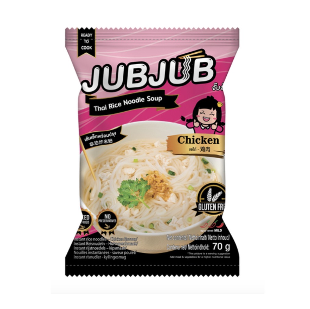 JUB JUB 即食泰式米粉 鸡肉味 70g | JUB JUB Instant Rice Noodle Chicken Flavor 70g