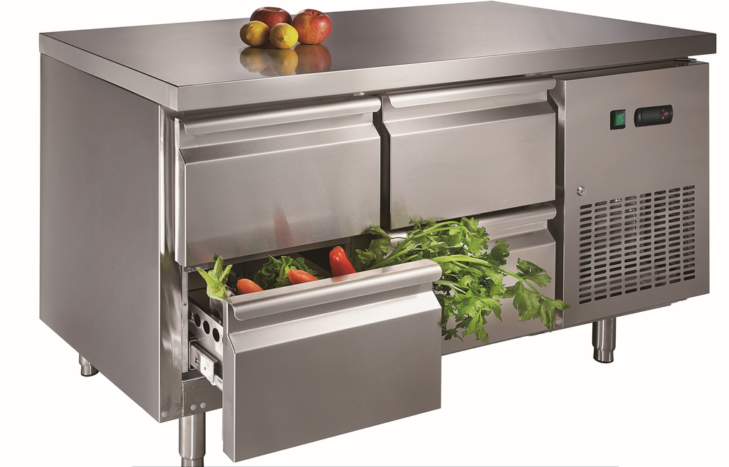 商用4抽屉冷藏操作台 /台 | Commercial Four-drawer Refrigerated Workbench (GNC700D6)