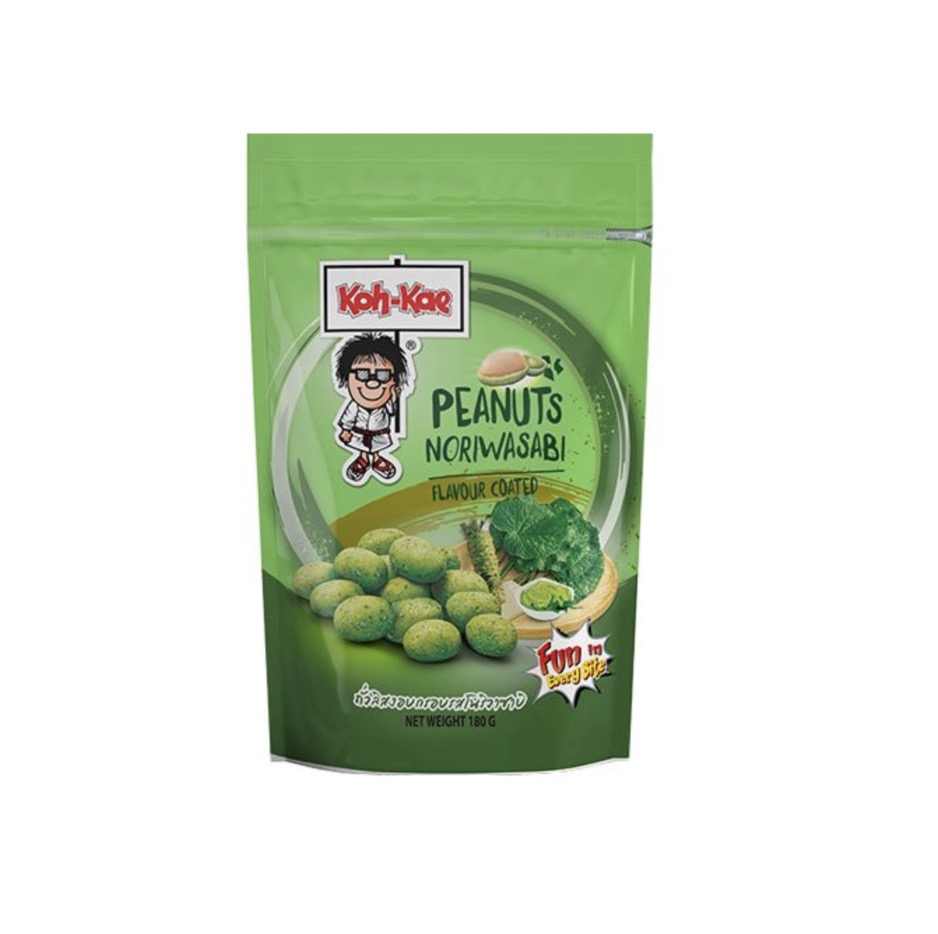 KOH-KAE Nori Coated Peanuts Wasabi Flavor 180g | KOH-KAE 脆皮花生 芥末味 180g