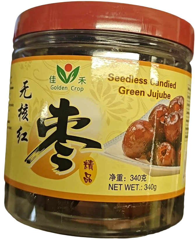 GC Seedless Candied Green Jujube 340g | 佳禾 去核蜜枣 340g