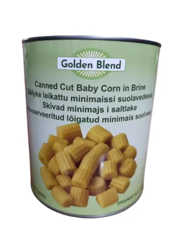 Golden Blend 玉米段  2950g*6/箱 | Golden Blend Canned Cut Baby Corn in brine  2950g*6/CTN