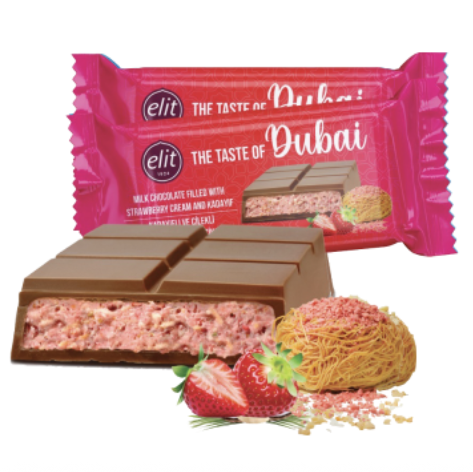 ELIT Dubai Chocolate Strawberry Flavor 90g | ELIT 迪拜巧克力 草莓味 90g