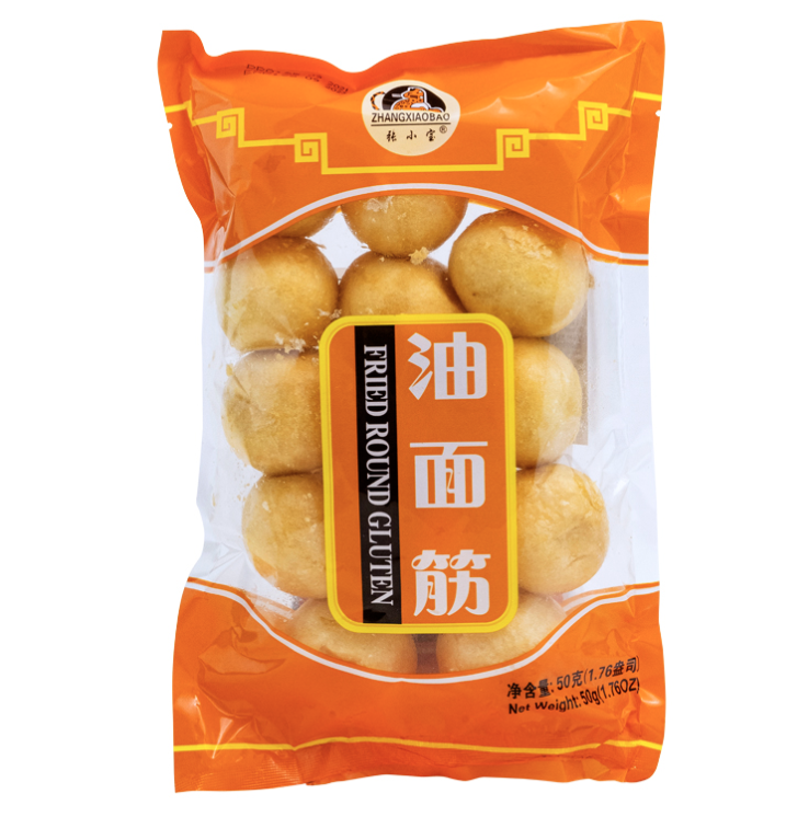 ZXB Fried Round Gluten 50g | 张小宝 冷冻 油面筋 50g