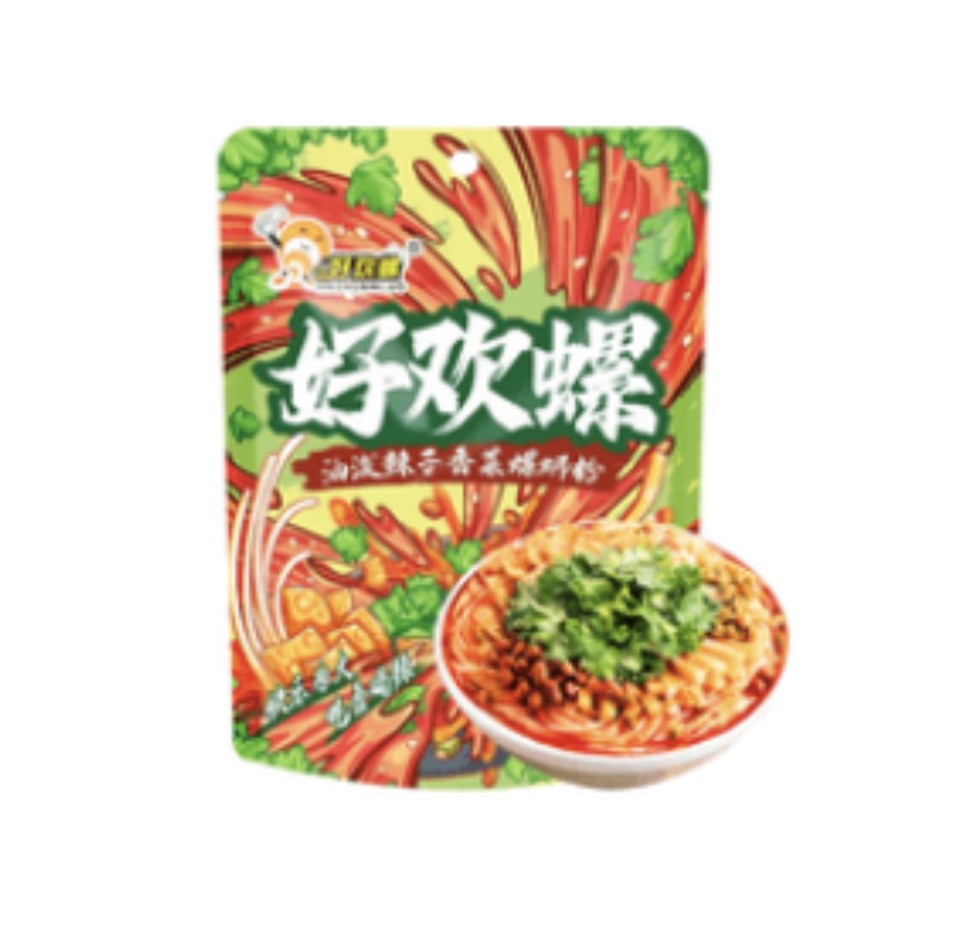 HHL Instant Noodles Spicy Coriander Flavor 270g | 好欢螺 螺蛳粉 油泼辣子香菜味 270g