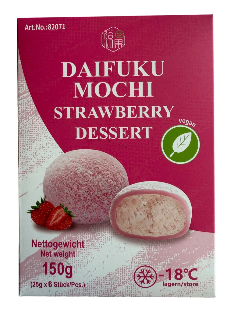 Daifuku Frozen Lactose-free Mochi Strawberry 150g | 大福 冷冻无乳糖草莓味麻糬 150g