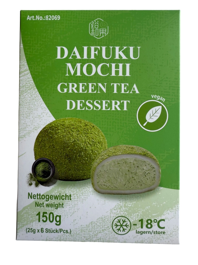 大福 冷冻无乳糖抹茶味麻糬150g | Daifuku Frozen Lactose-Free Mochi Green Tea 150g