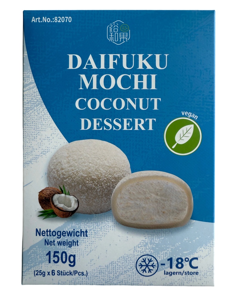 大福 冷冻无乳糖椰子味麻糬 150g | Daifuku Frozen Lactose-Free Mochi Coconut 150g