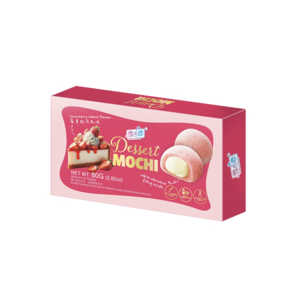 雪の恋 巧克力麻薯大福 草莓芝士味 80g | YUKI & LOVE Chocolate Mochi Strawberry Cheese Flavor 80g