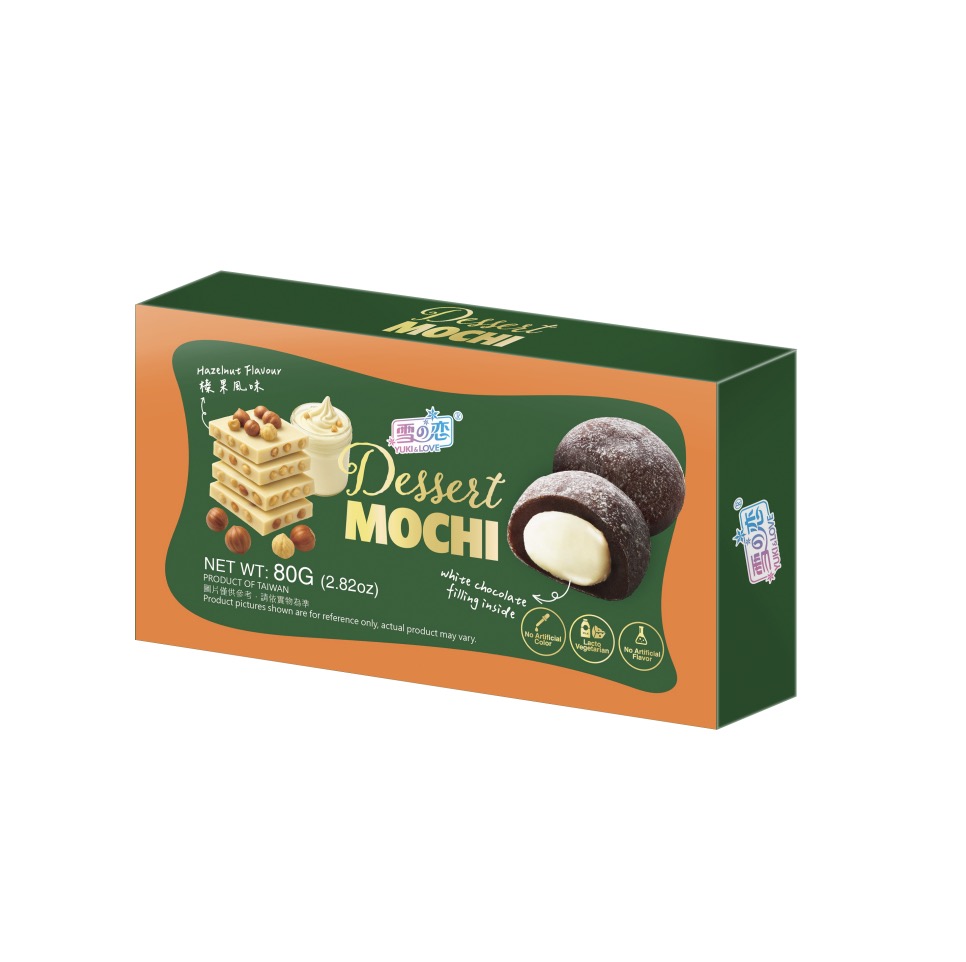 雪の恋 巧克力麻薯大福 榛果味 80g | YUKI & LOVE Chocolate Mochi Hazelnut Flavor 80g