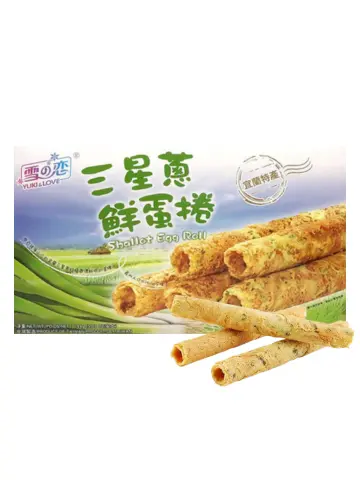 YUKI & LOVE Shallot Egg Roll 144g | 雪の恋 三星葱鲜蛋卷 144g