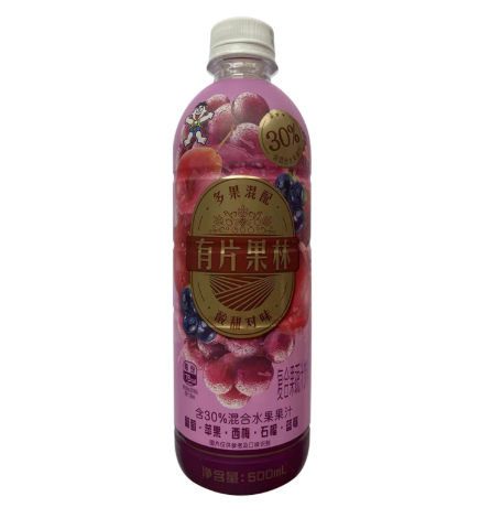 WANT WANT Fruit Vegetable Juice Grape Mixed Flavor 500ml | 旺旺 有片果林果汁饮料 葡萄混合味 500ml