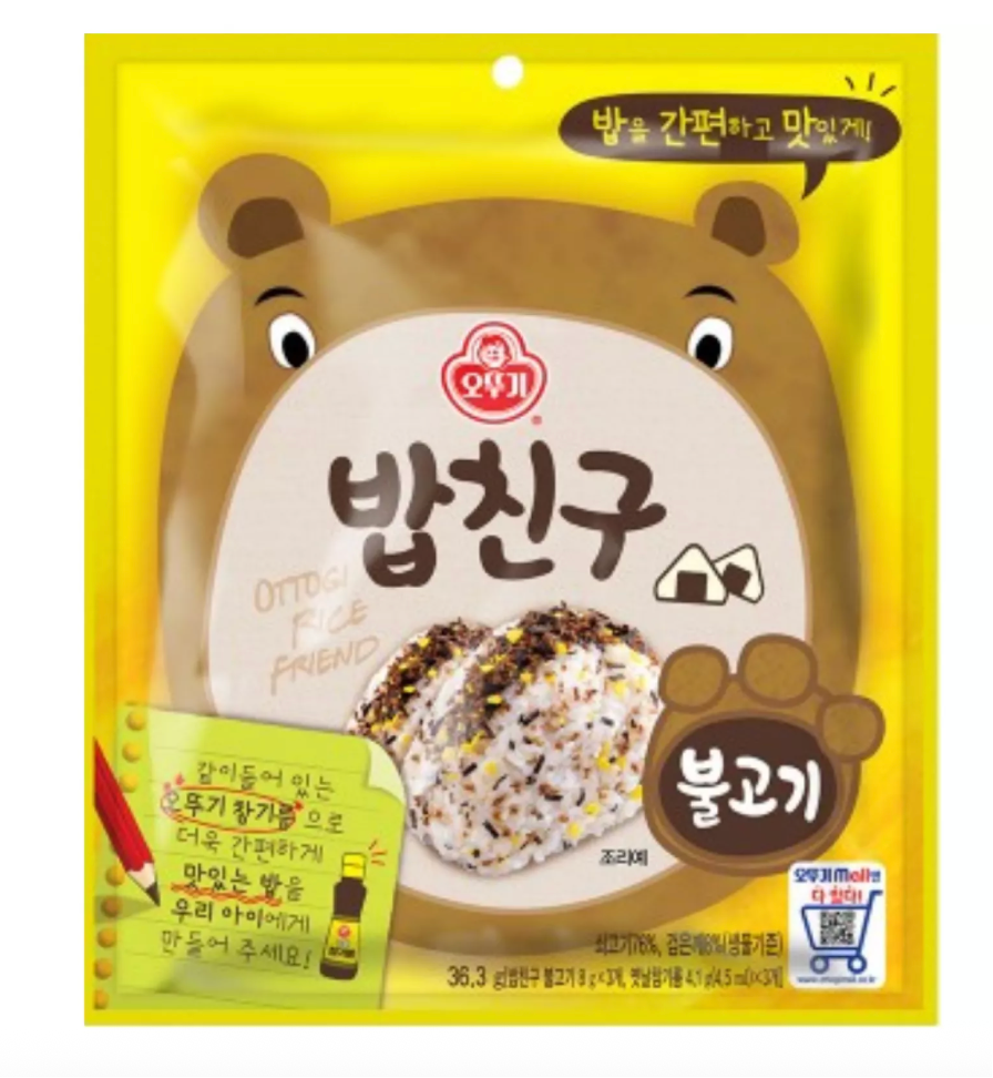 OTTOGI BAP FRIENDS 调味拌饭料 海苔风味 33.3g | KR OTTOGI BAP FRIENDS Seasoned Bibimbap Seaweed Flavor 33.3g