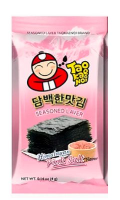 TAOKAENOI Laver Seaweed Snack Himalayan Pink Salt Flavor 4g | 小老板 紫菜零食 喜马拉雅粉盐味 4g