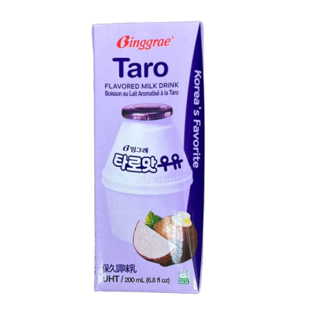 BINGGRAE Taro Milk Drink 200ml | 宾格瑞 香芋牛奶 200ml