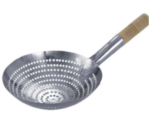 Jade Temple 笊篱 带洞 木柄 直径30cm 长50cm | JADE TEMPLE Skimmer Wooden Handle Dia 30cm Length 50cm