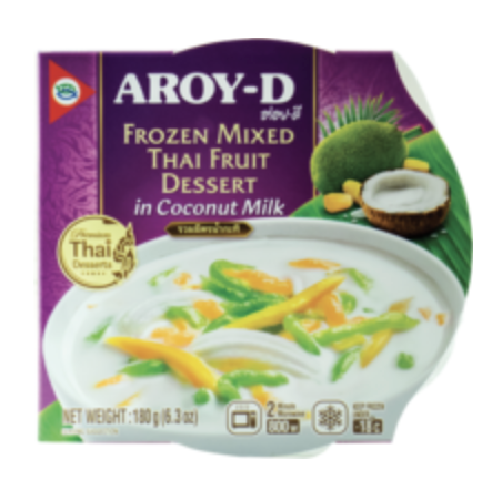AROY-D 甜点 泰国什锦水果椰汁 180g | AROY-D Frozen Dessert Thai Fruitmix In Coconut Milk 180g