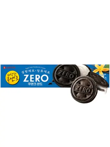 LOTTE Zero Sandwich Cookie Cookies Cream Flavor 96g | LOTTE 零蔗糖夹心饼干 曲奇奶油味 96g