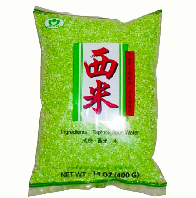 LOTUS Tapioca Pearl Pandan Flavor 400g | LOTUS 西米 香兰味 400g