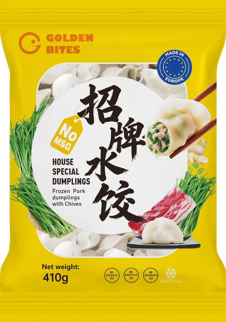 GOLDEN BITES 猪肉韭菜水饺 410g | GOLDEN BITES Pork & Chive Dumplings 410g