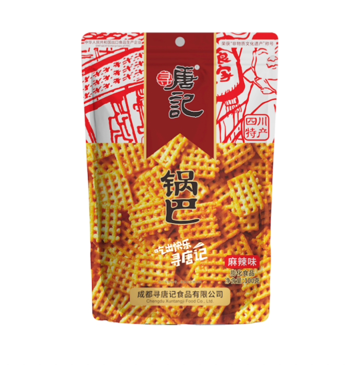 XTJ Crispy Rice Crust Spicy Flavor 100g | 寻唐记 锅巴 麻辣味 100g