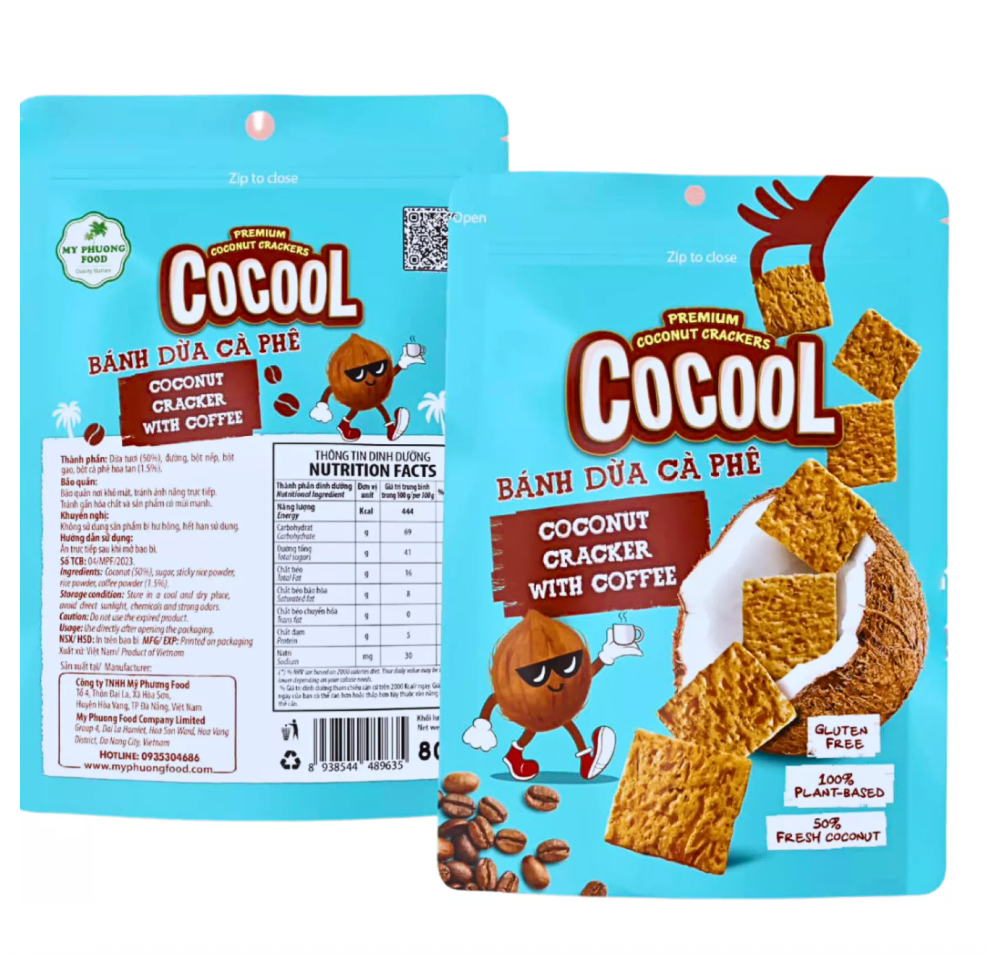 COCOOL Coconut Cracker Coffee Flavor 80g | COCOOL 椰子饼干 咖啡味 80g