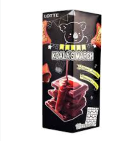 LOTTE Koala March Biscuit Bitter Chocolate Flavor 37g | 乐天 小熊 注心饼干 黑巧味 37g