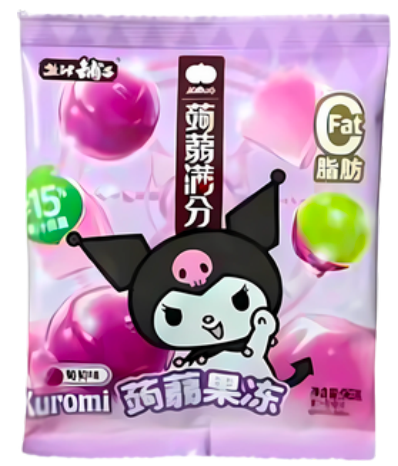 YJPZ Kuromi 蒟蒻果冻 葡萄味 96g | YJPZ Kuromi Konjac Jelly Grape Flavor 96g