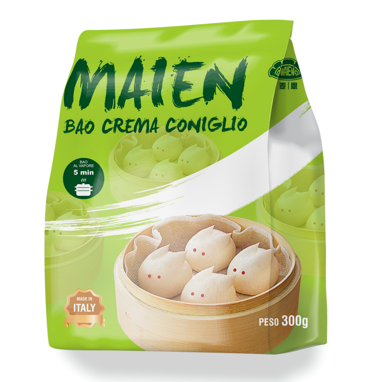 MAIEN Frozen Jade Rabbit Custard Buns 300g | 麦恩 玉兔奶黄包 300g