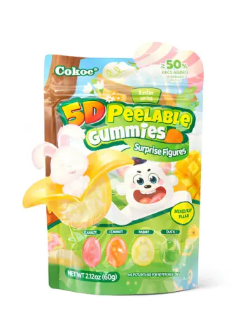 COKOC Peelable Gummies Mixed Fruit Flavor Easter 60g | COKOC 可剥软糖 混合水果味 复活节装 60g