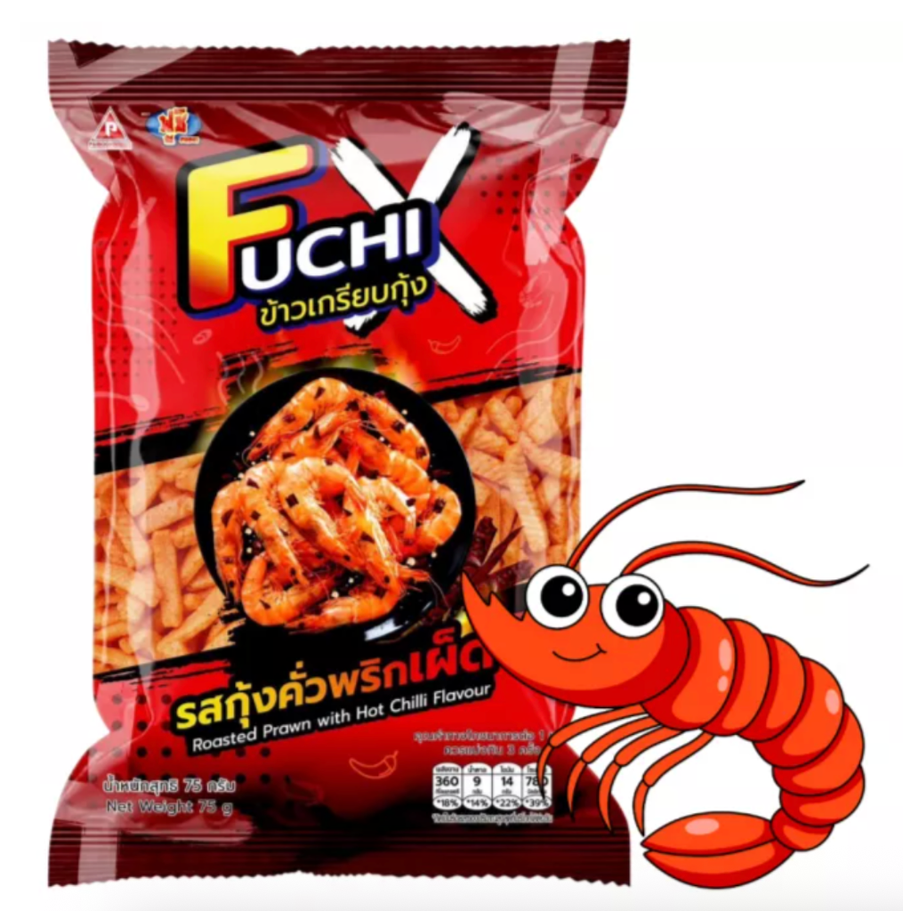 FUCHI 脆条 香辣烤虾味 82g | FUCHI Crispy Chip Hot Chilli & Roasted Prawn Flavor 82g