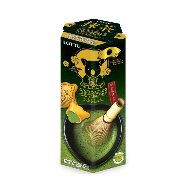 LOTTE Koala March Biscuit Rich Matcha Flavor 33g | 乐天 小熊 注心饼干 抹茶味 33g