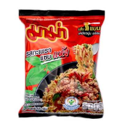 Mama Instant Noodles Holy Basil Flavor 55g | MAMA 方便面 泰式罗勒味 55g
