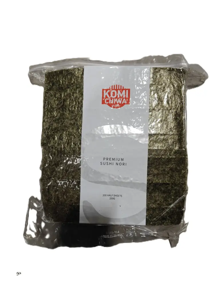 Komichiwa Roasted Seaweed Half Cut 200Pcs/250g | 中国寿司紫菜B+ 半切(200张/250g/包)