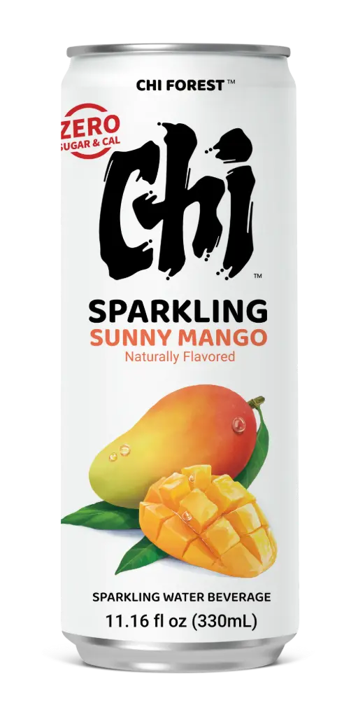 元气森林 0卡0脂 芒果味 苏打水 330 ml 罐装 | Chi Forest Sparkling Water Mango Flavor TIN 330 ml
