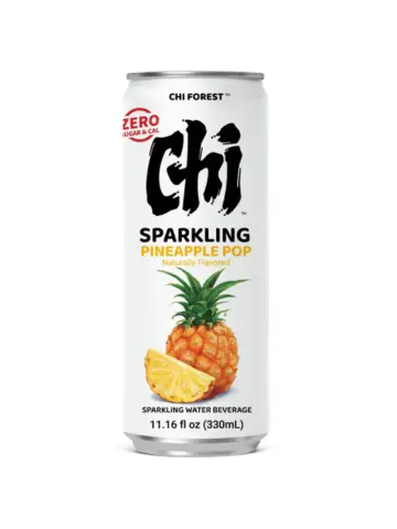 Chi Forest Sparkling Water Pineapple Flavor TIN 330 ml | 元气森林 0卡0脂 菠萝味 苏打水 330 ml 罐装