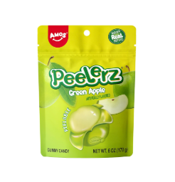 AMOS Peelerz Gummy Green Apple Flavor 65g | AMOS 剥皮软糖 青苹果味 65g