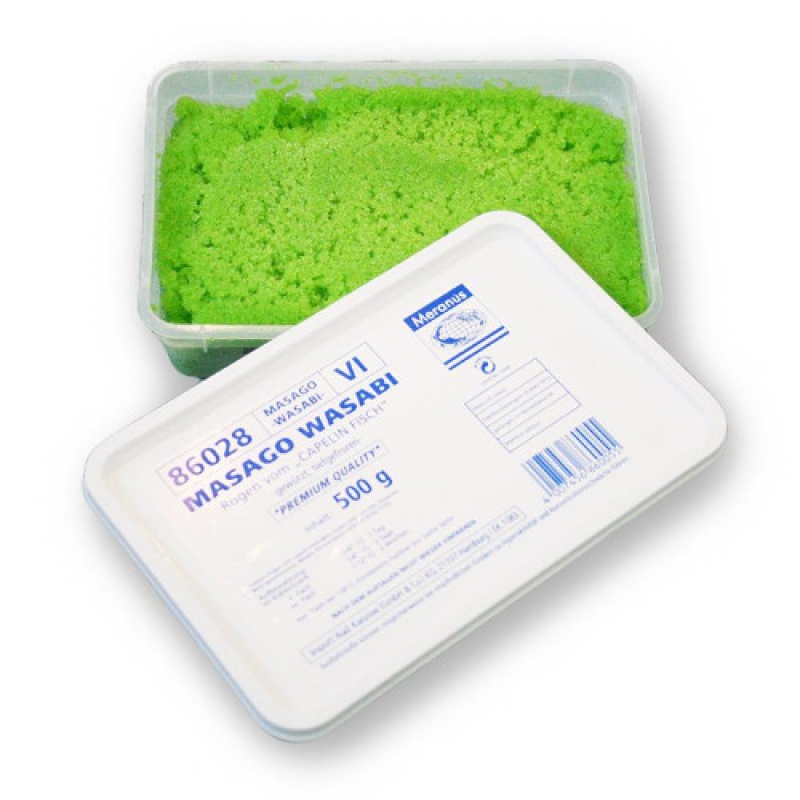 多春鱼子 (绿) 500g | Masago Wasabi 500g