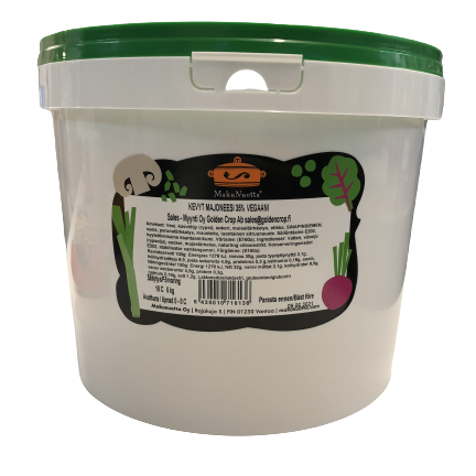 无乳糖无麸质素食蛋黄酱 5kg/桶 | Kevyt Mayonnaise Laktoositon/Gluteeniton 5kg (Vegan)