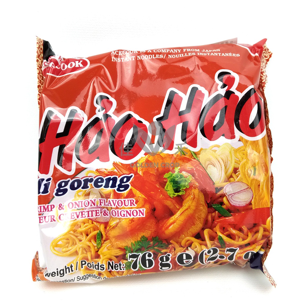 HH Instant Noodle Shrimp & Onion 76g | 好好 拌面 鲜虾香葱味 76g