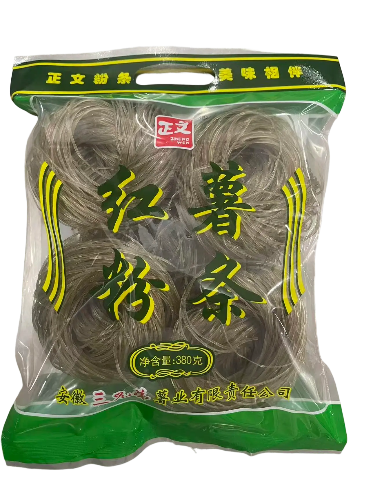 ZW Sweet Potato Noodle Round 380g | 正文 红薯粉丝 圆饼 380g