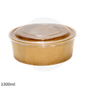 1300ml--183mm Paper Salad Bowl (transparent anti-fog lid) 300sets/CTN | 1300ml 纸质 沙拉外卖碗 (透明防雾盖) 300套/箱