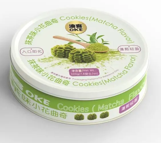 OKE Matcha Cookies  220g | 澳客抹茶味小花曲奇  220g